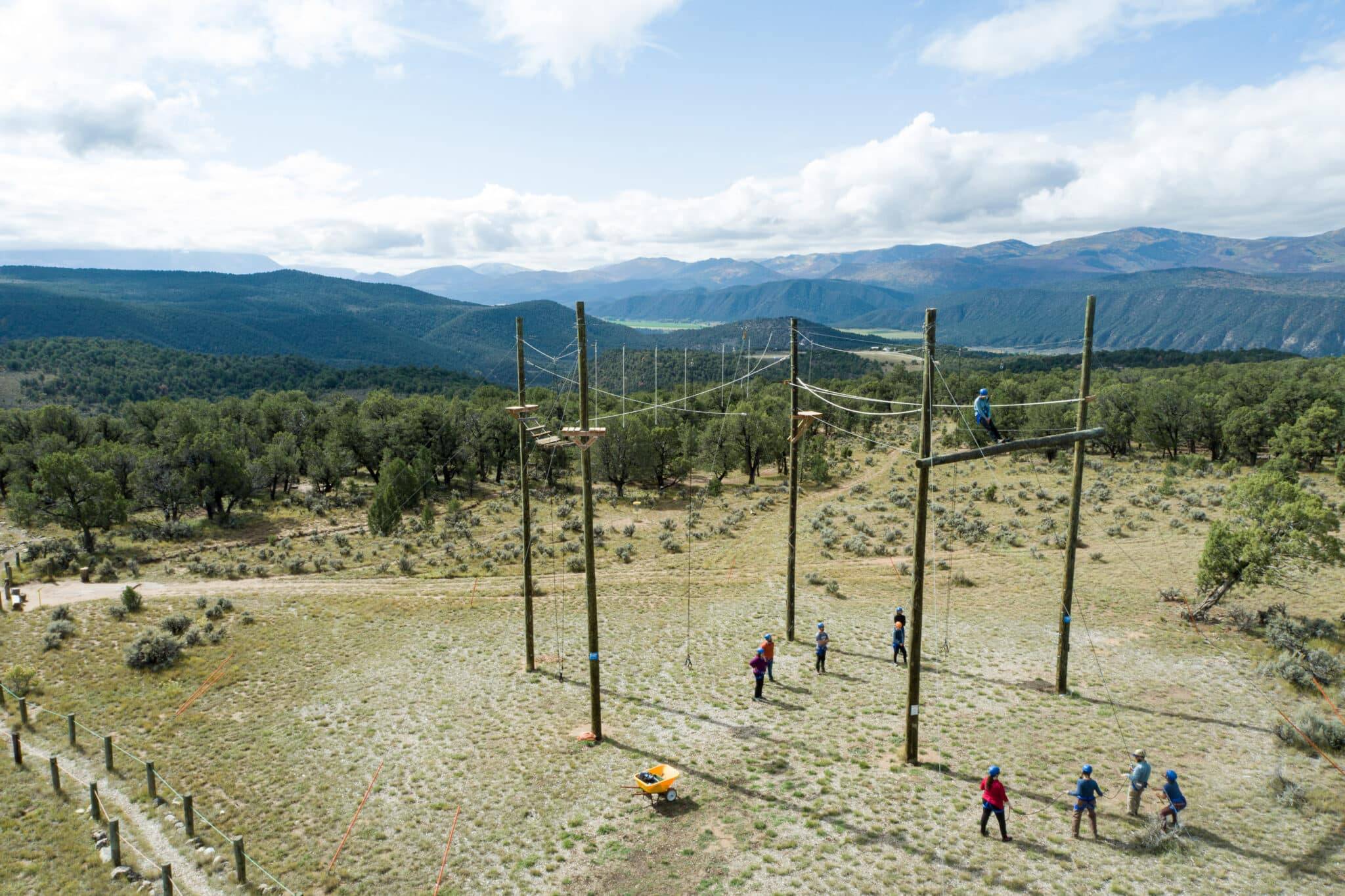 Rope Chellenge course on the CMC Spring Valley campus.