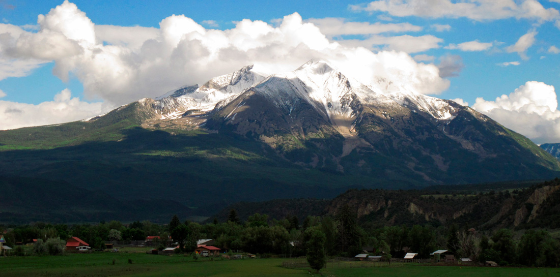 photo - Mt Sopris as seen from Carbondale in the summer