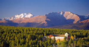 photo - long distance shot of the CMC Leadville campus in the mountains