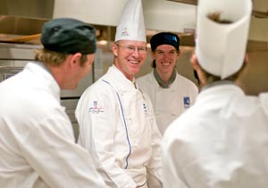 photo - Kevin Clarke with culinary students