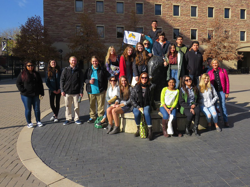 photo: CMC students in the TRIO/Student Support Services program visiting the University of Colorado Boulder campus