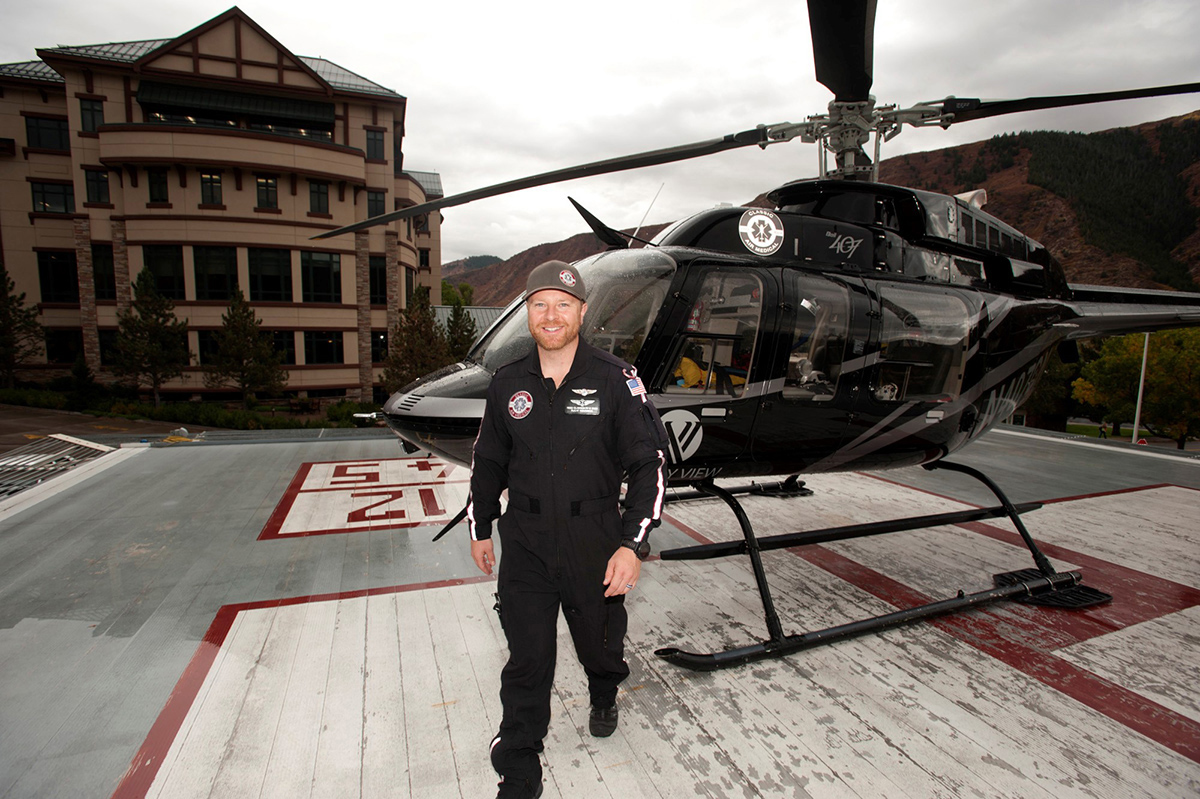 Photo:Reed Clawson, a CMC ski area ops, ski patrol and EMT grad, is a flight paramedic with Classic Air Medical based at Valley View Hospital in Glenwood Springs, caring for critically ill and injured patients throughout the region.
