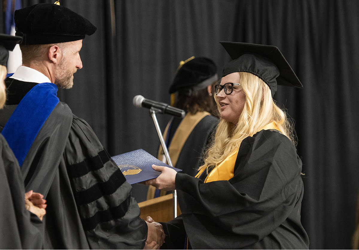 CMC Chaffee County graduate accepts her degree May 3.
