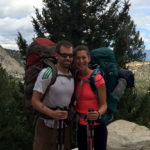 Jill Schmidt backpacking with her husband