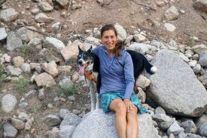 Jill Scmidt with her dog