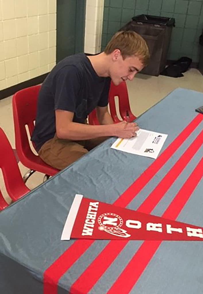 Jack Setser, a 2019 graduate of Wichita North High School in Kansas, signs to join the Colorado Mountain College cross-country running team. Setser is one of six runners to join CMC's new team. Photo Traci Nigg