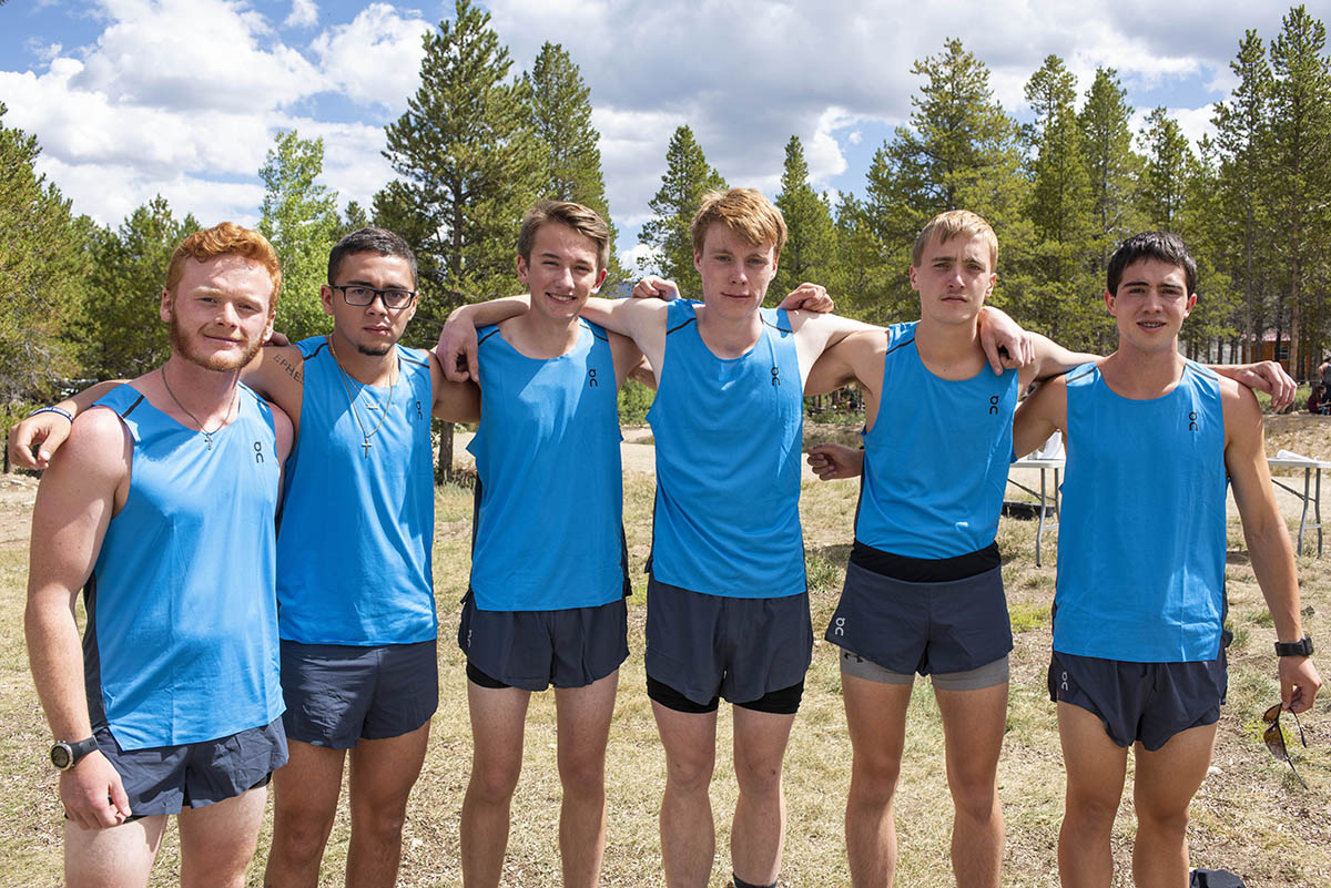 Colorado Mountain College's first sanctioned cross country running team members are from left, Chris Rohlf, Tyrone Chavez, Connor McDermott, Caleb Neel, Jack Setser and Jason Macaluso. Photo Phil Dunn