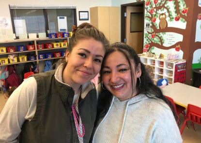 Early Learners' Center Adjunct Instructor Yesica Herrea-Ruiz and Director Amanda Long.