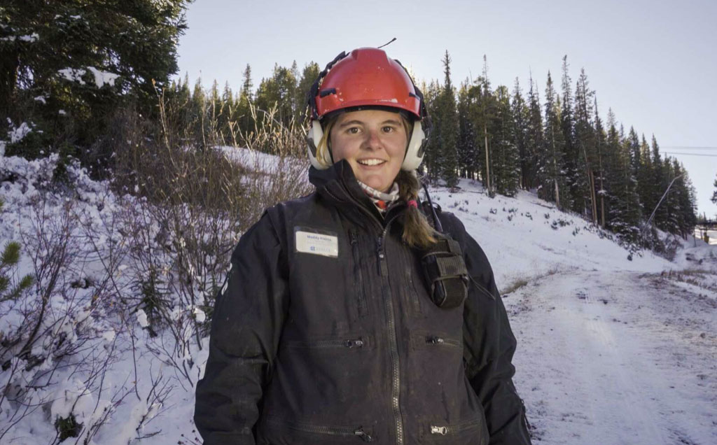 Madeline Pierce won the 2021 Colorado Ski Country USA Double Diamond Award for Snowmaker of the Year. Photo from Copper Mountain Resort