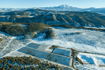 Solar array under construction at CMC Spring Valley