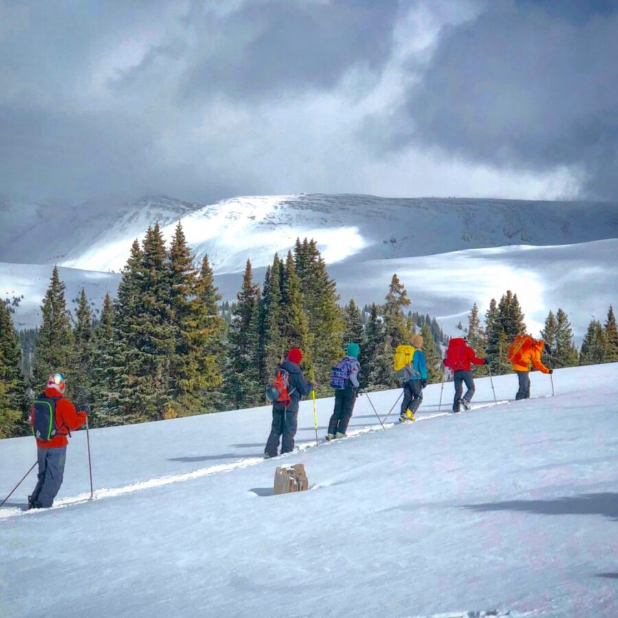Students in a Level 1 Avalanche Training class at CMC Leadville