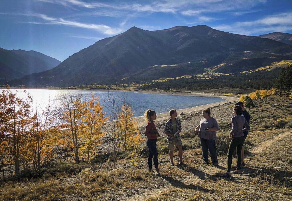 CMC GIS class in the field at Turquoise Lake near Leadville, Colorado.