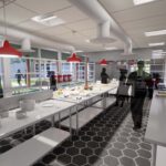 Interior rendering of proposed Aspen campus kitchen