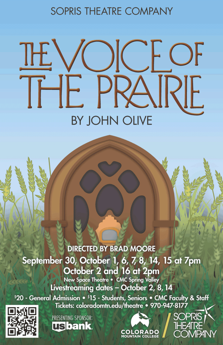 Sopris Theater Company Voice of the Prairie Poster; details this webpage